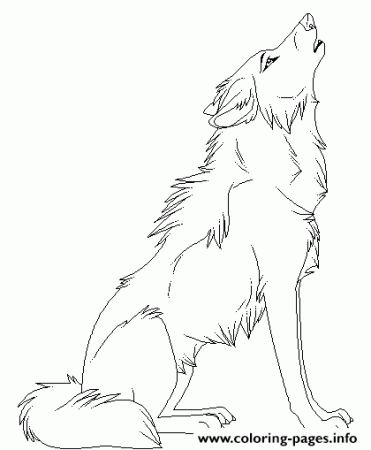 Print cartoon animal howling wolf see9b coloring pages | Wolf colors,  Animal drawings, Anime wolf
