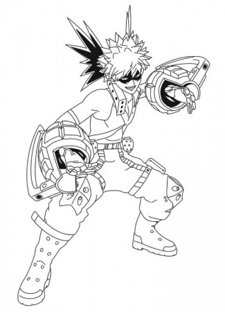 Cool Bakugo Coloring Page - Free Printable Coloring Pages for Kids
