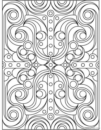 geometric coloring pages free to print Coloring4free - Coloring4Free.com