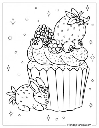 32 Cupcake Coloring Pages (Free PDF ...