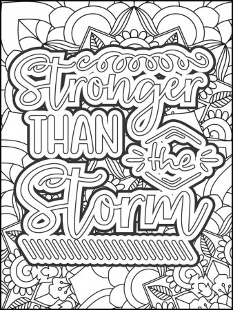 Motivational Quotes Coloring Page