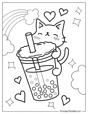 20 Boba Tea Coloring Pages (Free PDF ...