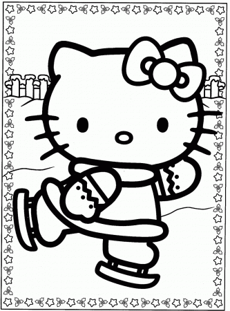 HELLO KITTY COLORING PAGES