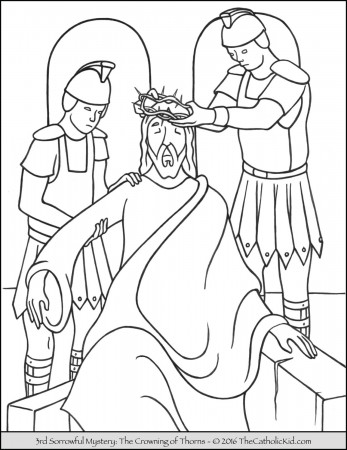 Sorrowful Mysteries Coloring Pages - The Catholic Kid