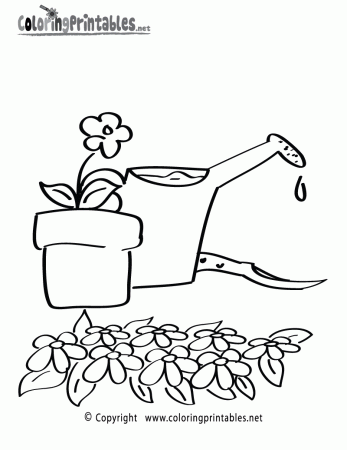 Gardening Coloring Page - A Free Girls Coloring Printable