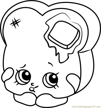 Toastie Bread Shopkins Coloring Page for Kids - Free Shopkins Printable Coloring  Pages Online for Kids - ColoringPages101.com | Coloring Pages for Kids