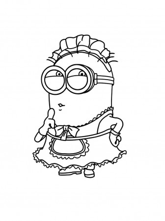 Free Minions drawing to print and color - Minions Kids Coloring Pages