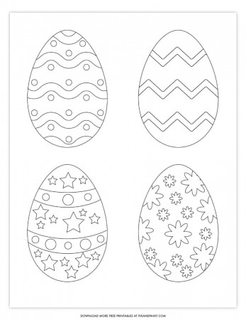Free Printable Easter Egg Coloring Pages - Easter Egg Template