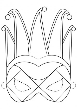Harlequin Mask Mardi Gras Coloring Page - Free Printable Coloring Pages for  Kids