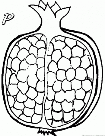 Pomegranate Coloring Pages