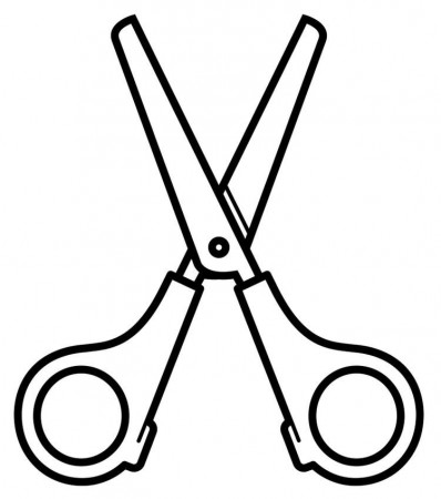 Simple Scissors Coloring Pages | Crianças para colorir, Riscos ...