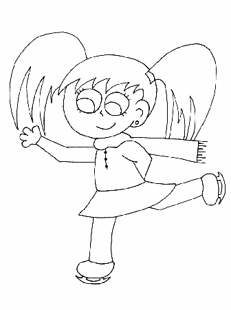 Winter Skatinggirl Sports Coloring Pages & Coloring Book