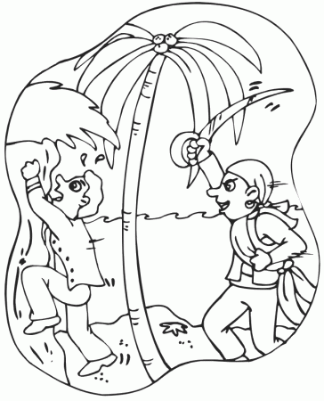 Pirate Coloring Page | Sword Fight