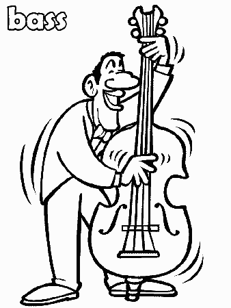 Bass Music Coloring Pages & Coloring Book