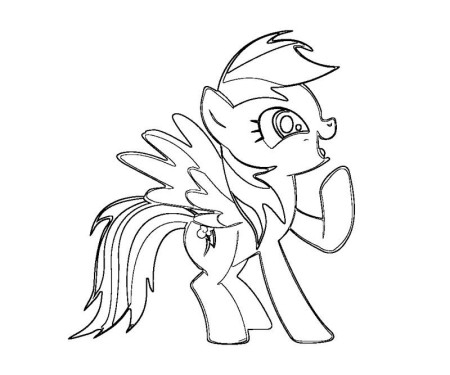 pony rainbow dash Colouring Pages