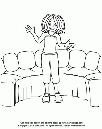 Lounger Kid - Free Coloring Pages for Kids - Printable Colouring 