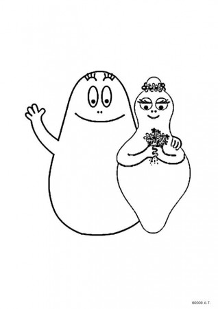 Coloring page Barbapapa and Barbamama - img 9638.