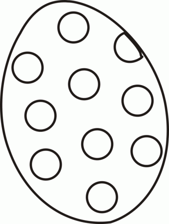 Easter Egg with Spots Coloring Page | Greatest Coloring Book
