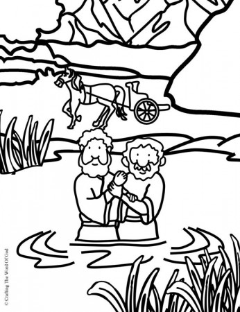 Philip And The Ethiopian- Coloring Page
