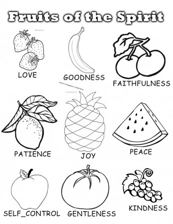 Fruits Of The Spirit Coloring Page