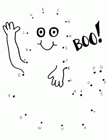 Alphabet Boo Ghost Dot to Dot