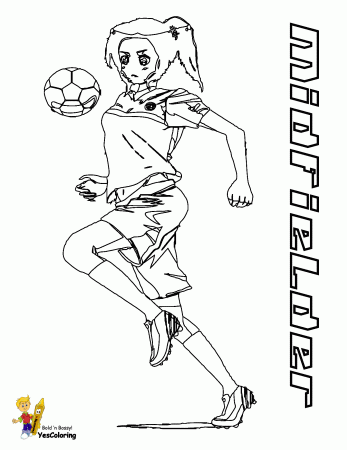 Back Heel Soccer Girls Sports Coloring | Girls Sports | Free | Gear