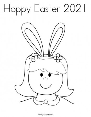 Hoppy Easter 2021 Coloring Page - Twisty Noodle