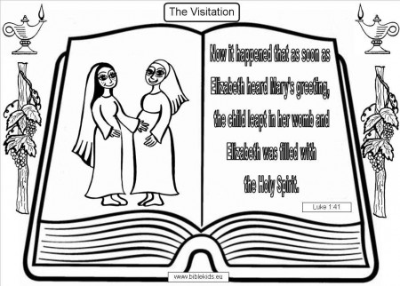 Elizabeth And Zechariah Coloring Page Bible – Coloring Pics