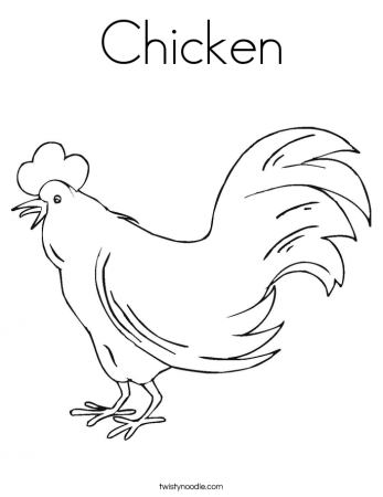 Chicken Coloring Page - Twisty Noodle