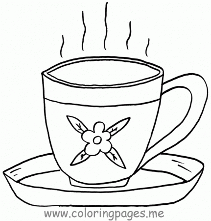 Coloring Pages Tea Cups - Coloring