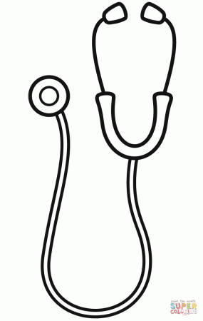 Stethoscope coloring page | Free Printable Coloring Pages