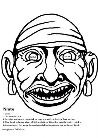Coloring Page pirate mask - free printable coloring pages - Img 6112
