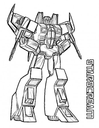 Animated Starscream coloring page Coloring Page - Free Printable Coloring  Pages for Kids