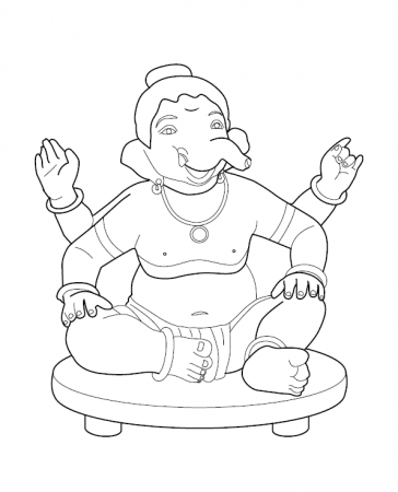 Lord Ganesha Colouring Image | Free Colouring Book for Children – Monkey  Pen Store