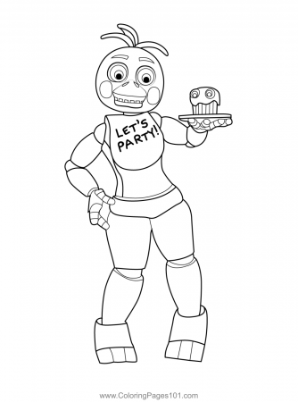 Toy Chica FNAF Coloring Page for Kids - Free Five Nights at Freddy's  Printable Coloring Pages Online for Kids - ColoringPages101.com | Coloring  Pages for Kids