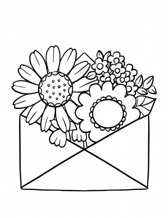 52 Stunning Flower Coloring Pages For Kids and Adults