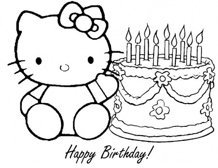 Hello Kitty Birthday Coloring Pages - Get Coloring Pages