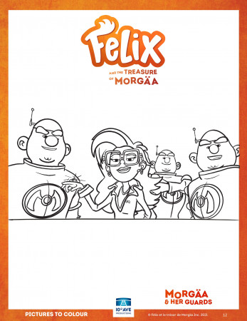 Felix and the Hidden Treasure coloring page