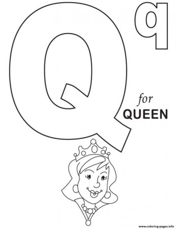Q Is For Queen Alphabet Sd5d7 Coloring page Printable