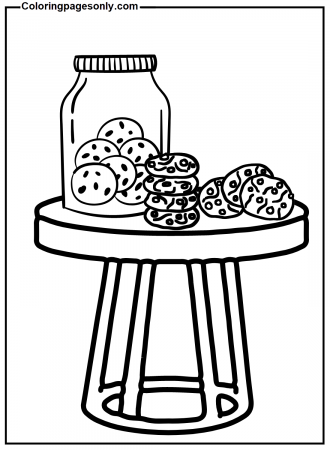 Jar of Cookies Coloring Pages - Cookie Coloring Pages - Coloring Pages For  Kids And Adults