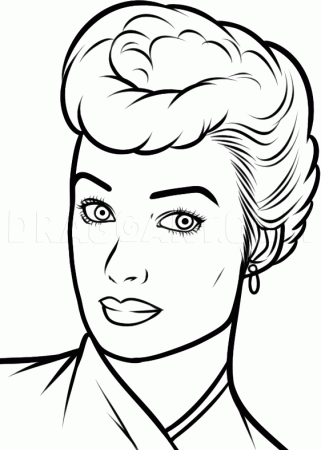 How To Draw Lucille Ball, Lucille Ball, Step by Step, Drawing Guide, by  Dawn in 2023 | Lucille ball, I love lucy show, Drawings
