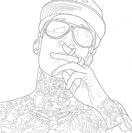 Wiz Khalifa/Contour Drawing/Illustrator/Corel/Bamboo Pad/4 Hours - a photo  on Flickriver