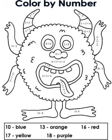 Free Printable Color by Number Coloring Pages - Best Coloring Pages For Kids