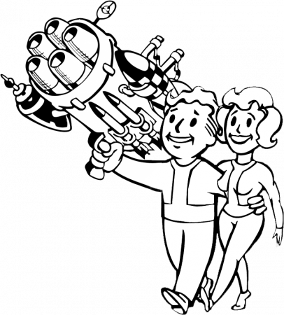 Download Hd Wallpapers Fallout 4 Coloring Sheets Wallpaper Desktop - Vault  Boy PNG Image with No Background - PNGkey.com