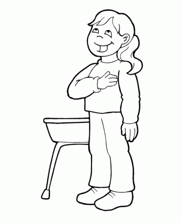 pledge of allegiance coloring page - High Quality Coloring Pages
