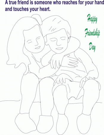 Happy Friendship Day Coloring Pages For Boys & Girls