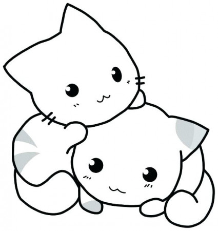 Kitten Coloring Page Pages Cute Kittens – inetix.pro
