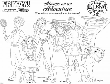 Elena of Avalor Coloring Page Activity | Disney Family