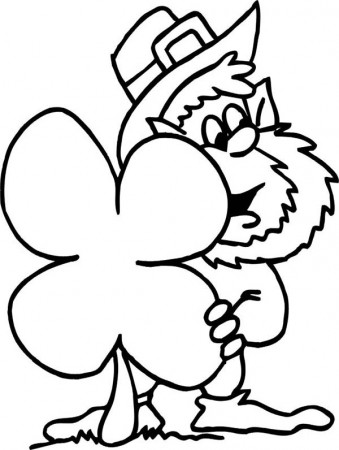 four leaf clover coloring page | Coloring Page