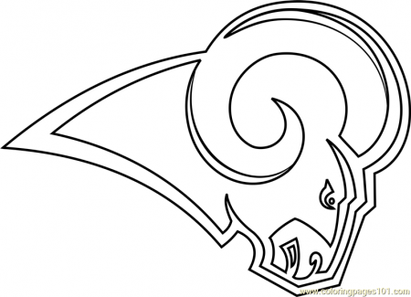 Los Angeles Rams Logo Coloring Page - Free NFL Coloring Pages :  ColoringPages101.com